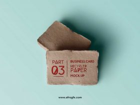 Recycled Paper Business Card Mock Up Part 3