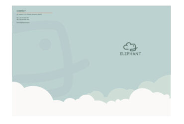 Elephant Cloud Folder Vector