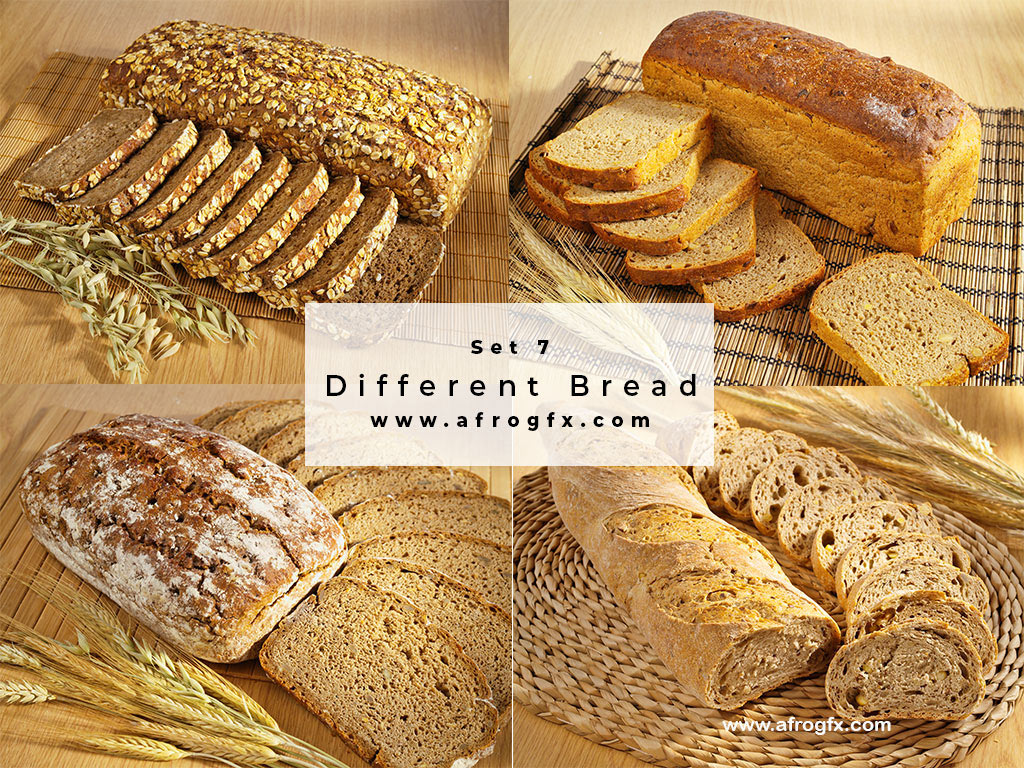 Different Bread Set 7 Stock Photo