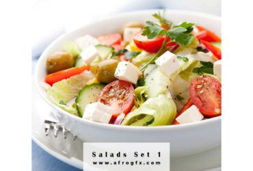 Delicious fresh salads 1 Stock Photo