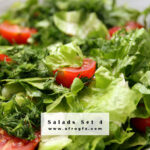 Delicious fresh salads 4 Stock Photo