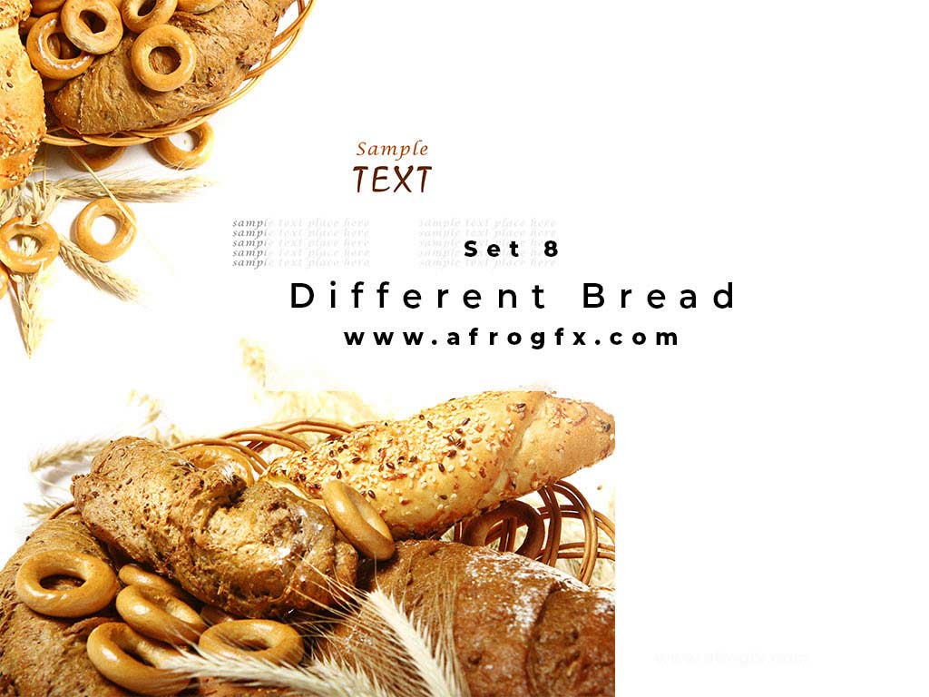 Different Bread Set 8 Stock Photo
