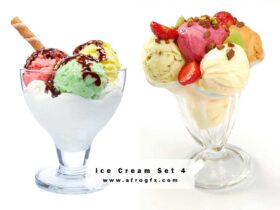 Ice Cream Set 4 Stock Photo