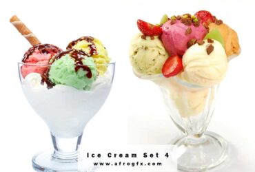 Ice Cream Set 4 Stock Photo