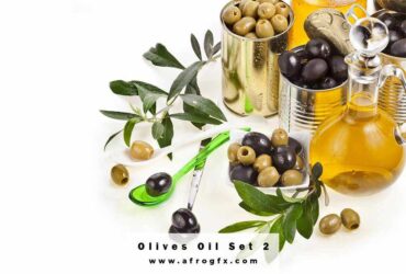 Olives Oil Set 2 Stock Photo