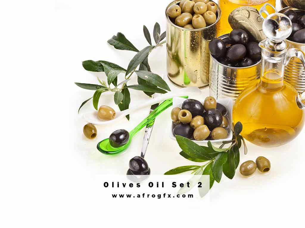 Olives Oil Set 2 Stock Photo