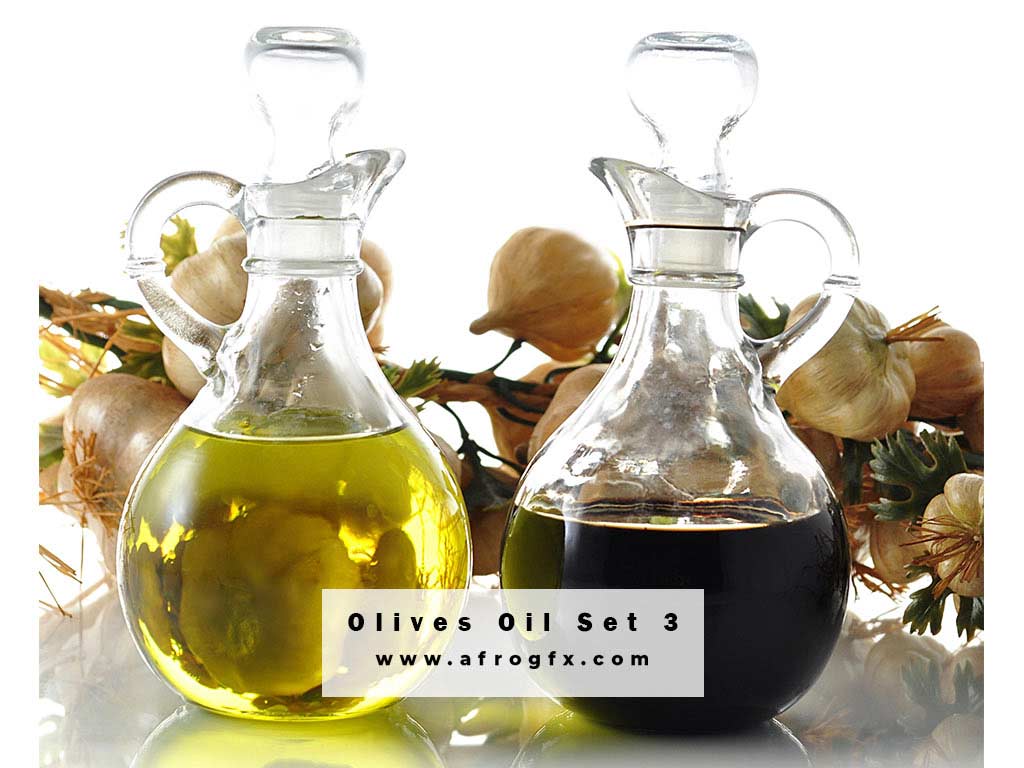 Olives Oil Set 3 Stock Photo