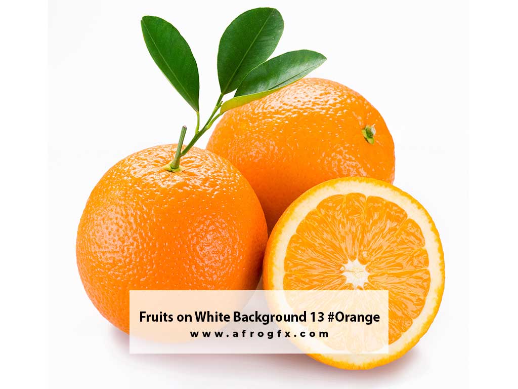 Fruits on White Background 13 #Orange