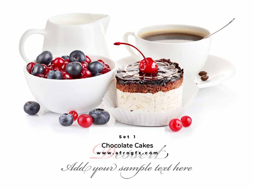 Chocolate Cakes Set 1 Stock Photo