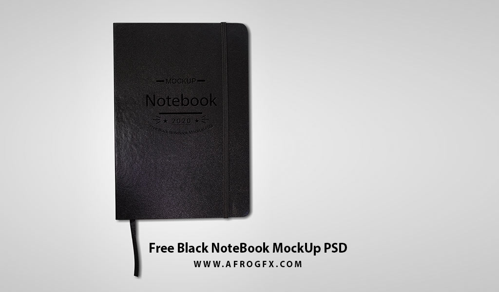 Free Black NoteBook MockUp PSD