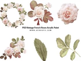 PSD Vintage French Roses Acrylic Paint