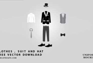 clothes , suit and hat Free vector Download