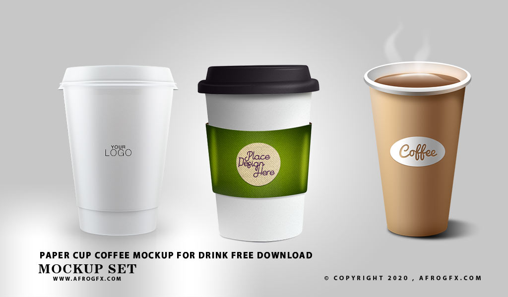 Paper Cup Coffee Mockup for drink free download