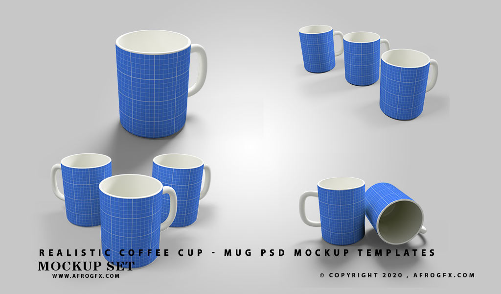 Realistic Coffee Cup - Mug PSD Mockup Templates