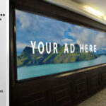 Free Indoor Advertising Basement Billboard Mockup PSD