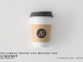 Paper Simple Coffee Cup Mockup psd