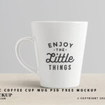Realistic Coffee Cup Mug PSD Free Mockup
