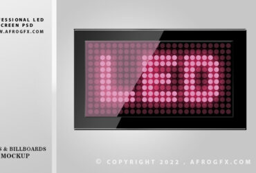Professional LED Screen psd a blank display template
