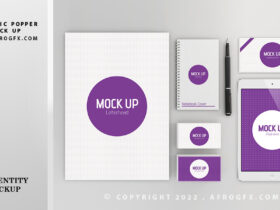 Metallic Popper Mock up Template