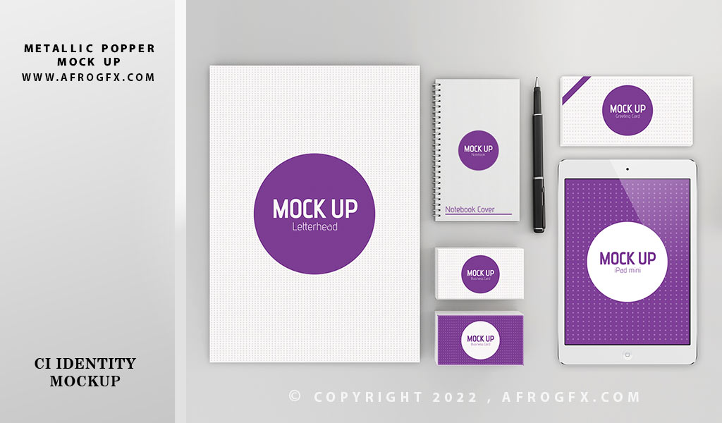 Metallic Popper Mock up Template