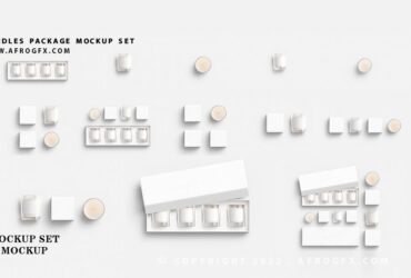 Candles Packaging Mockup Set Free Download