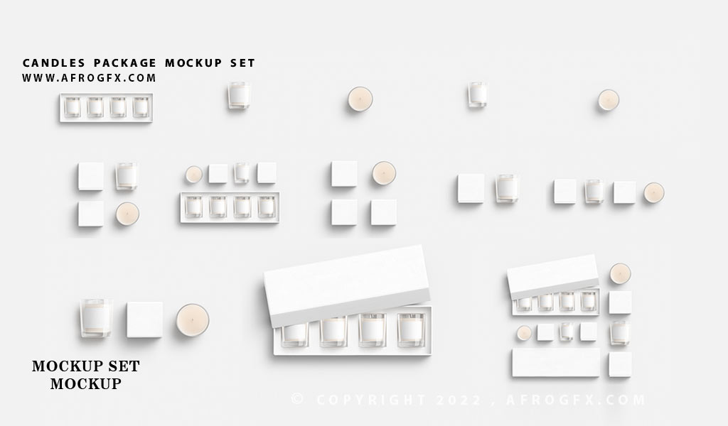 Candles Packaging Mockup Set Free Download