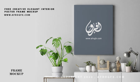 Creative elegant interior design Free Poster Frame Mockup