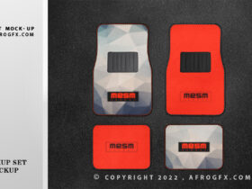 Free Car Seat CoverVehicle Mat Mockup in PSD