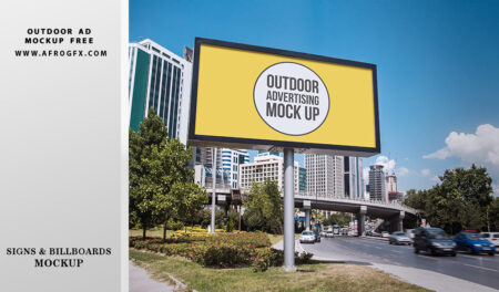 Free Outdoor Ad Mockup PSD Templates