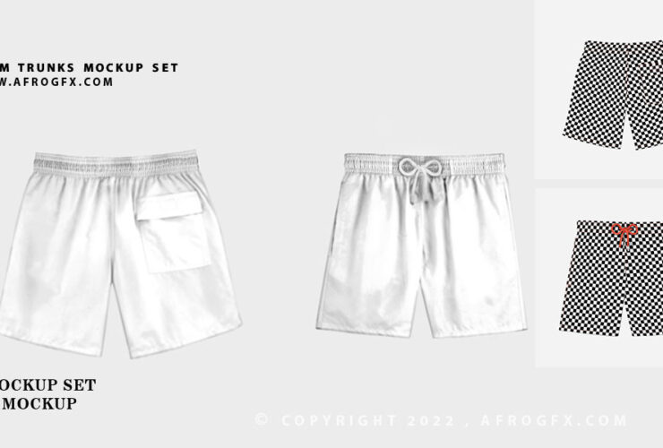 Free Premium Swimming Trunks Mockup PSD