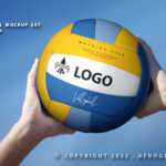 Free Volleyball Ball Mockup Download