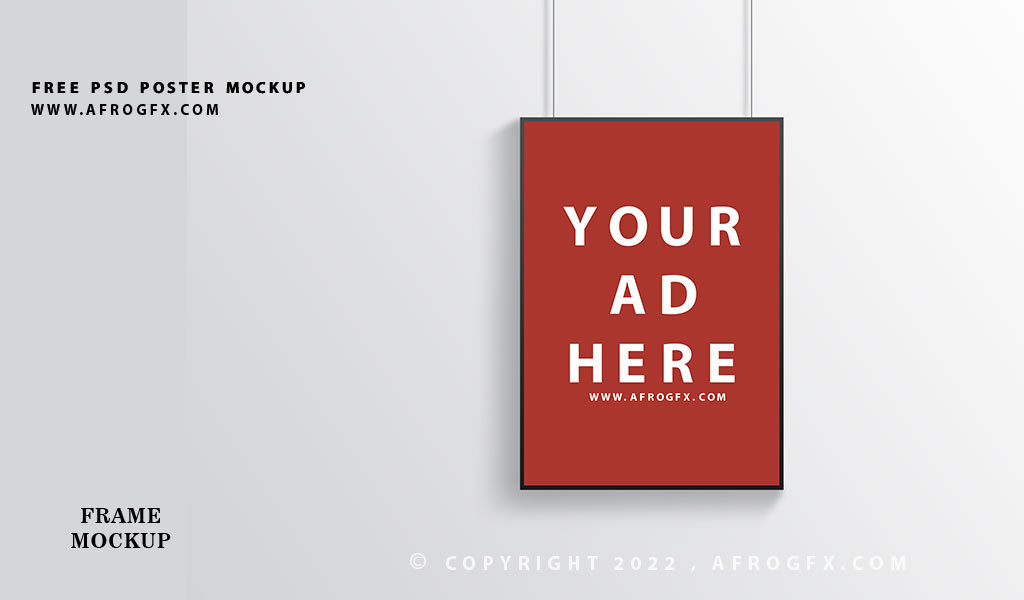 Free wall Poster Mockup PSD