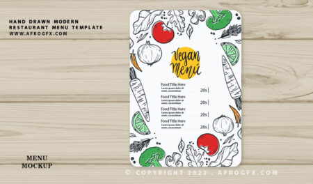 Hand drawn restaurant menu template free download