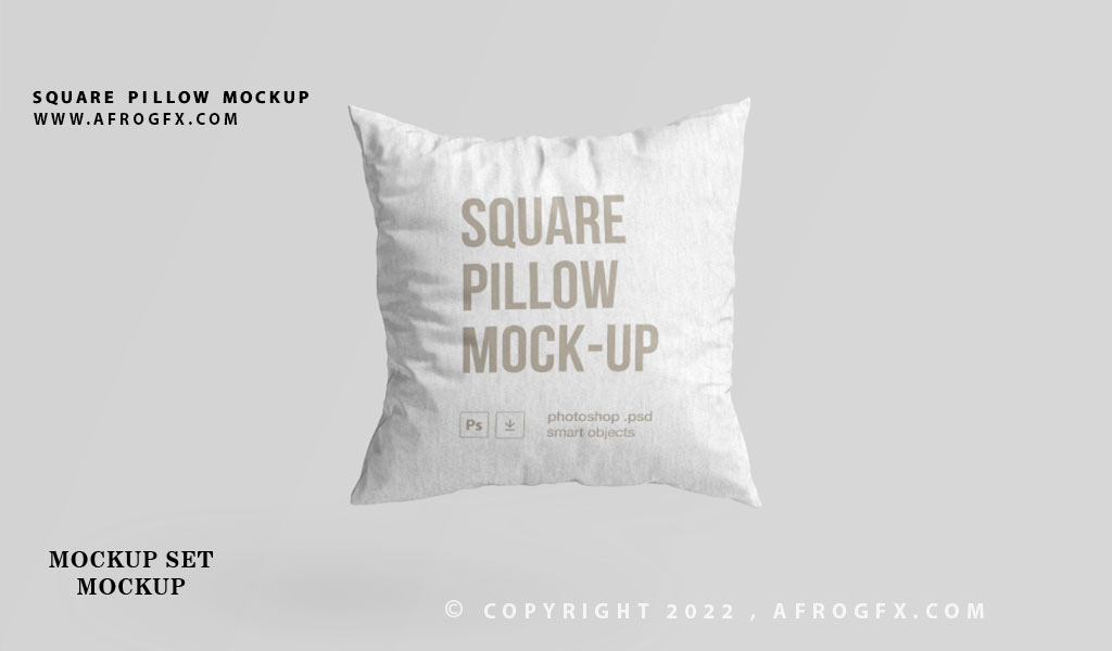 Square Pillow Mockup Free PSD
