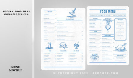 best restaurant menu design Modern Food Menu