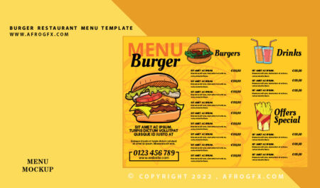 burger restaurant menu template