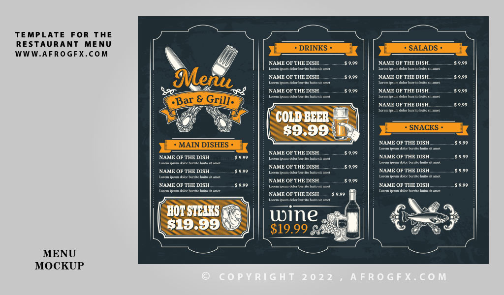 restaurant menu design templates free download